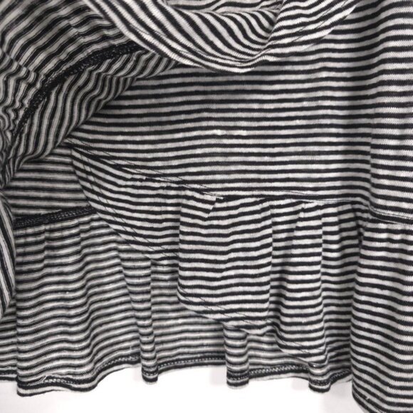 ALC Ava Tank Top 100% LINEN Striped Ruffle Front Spaghetti Strap Cami SMALL - Picture 7 of 9